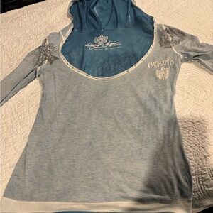 Blue and White Ladies Hoodie, NWT